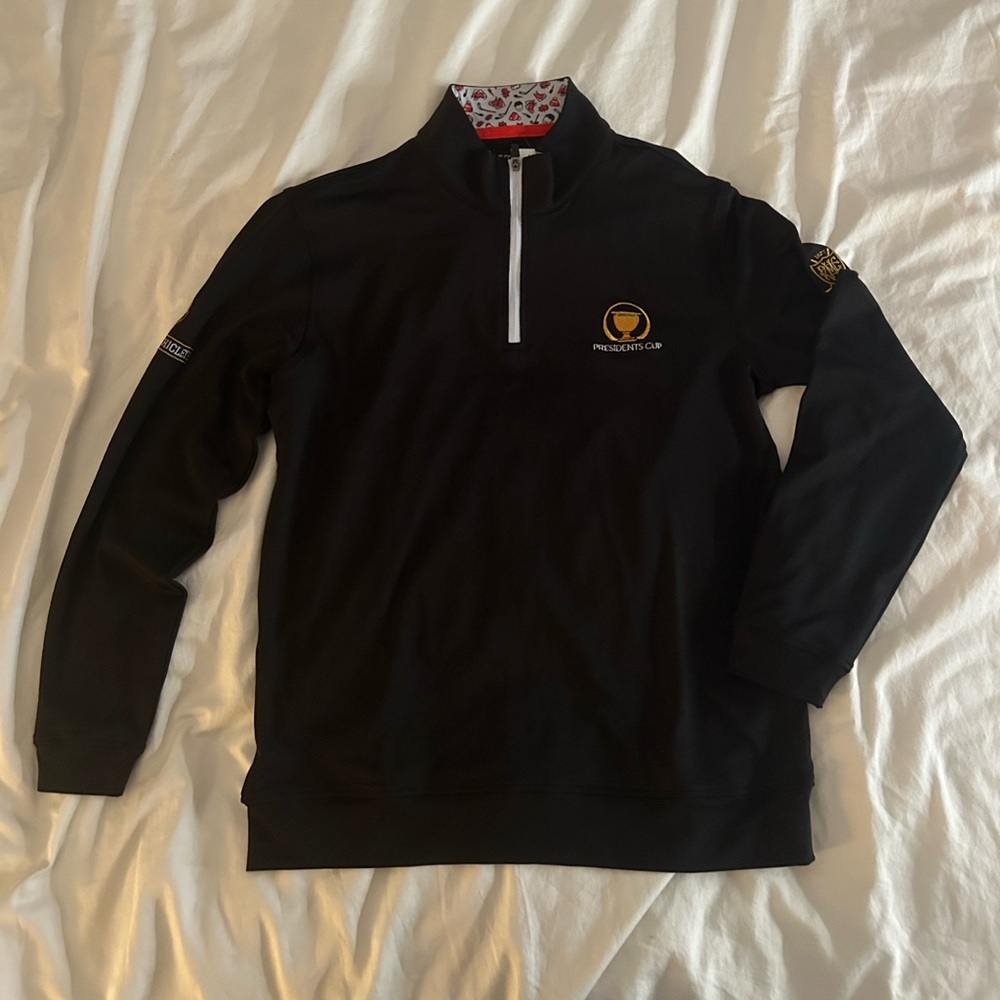KIDS BLACK QUARTER ZIP LONG SLEEVE